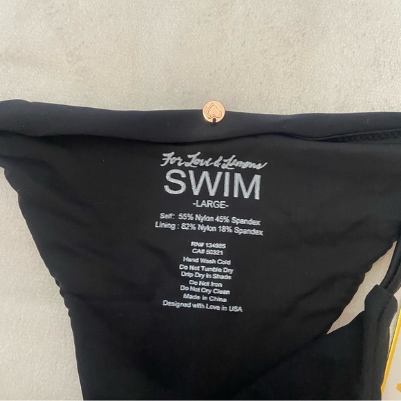 New! For Love And Lemons Black Bikini Bottom Size L 1937 - Picture 5 of 8